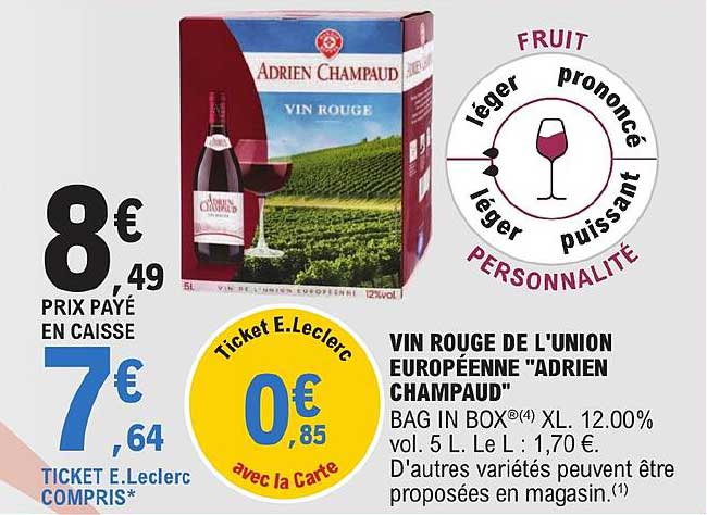 vin rouge de l'union européenne "adrien champaud"