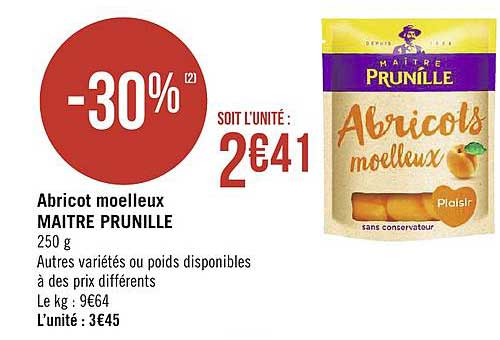 abricot moelleux maître prunille