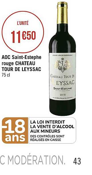 aoc saint-estephe rouge château tour de leyssac