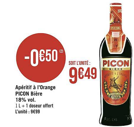 apéritif à l'orange picon bière 18% vol.