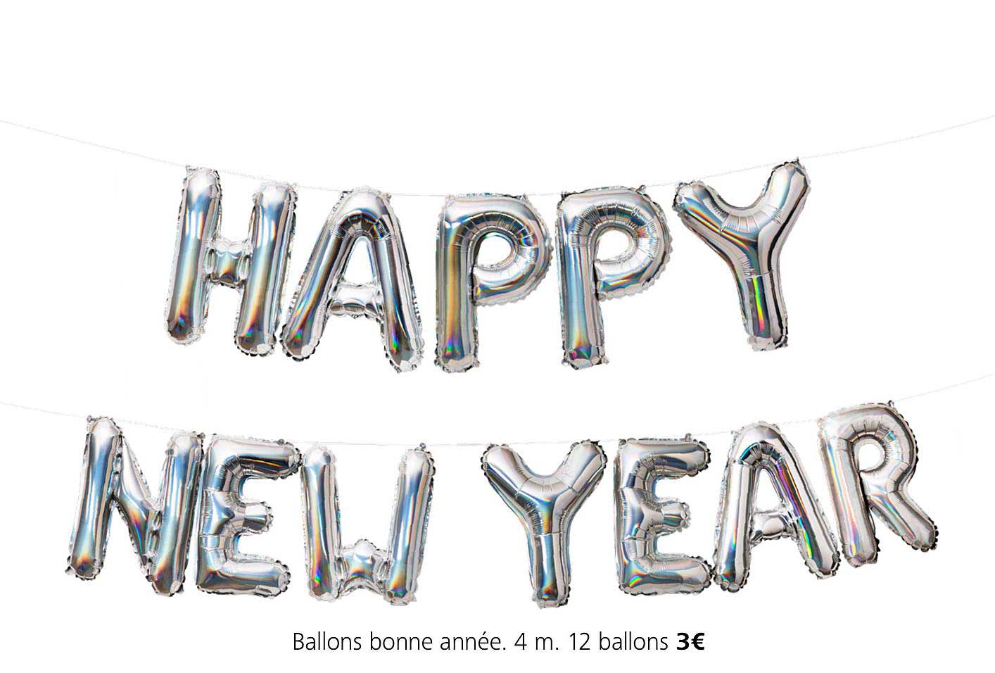 ballons bonne année 4 m 12 ballons