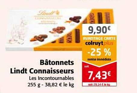 Bâtonnets Lindt Connaisseurs