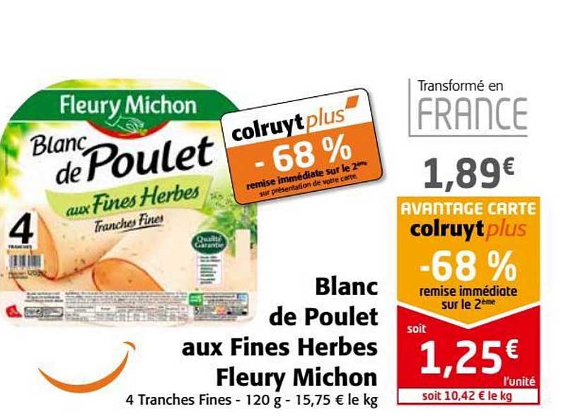 Blanc De Poulet Aux Fines Herbes Fleury Michon