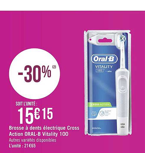 brosse à dents électrique cross action oral b vitality 100