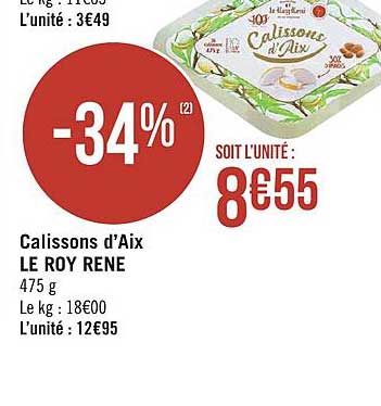 calissons d'aix le roy rene