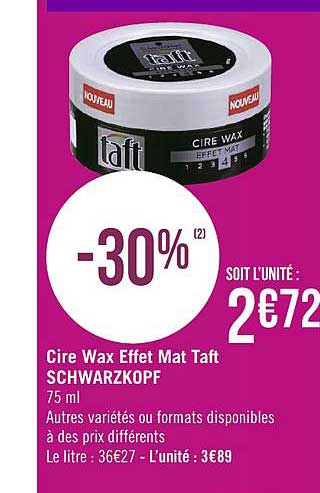 cire wax effet mat taft schwarzkopf