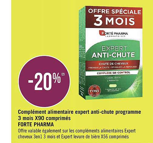 complément alimentaire expert anti-chute programme 3 mois x90 comprimés forte pharma
