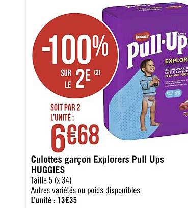 culottes garçon explorers pull ups huggies