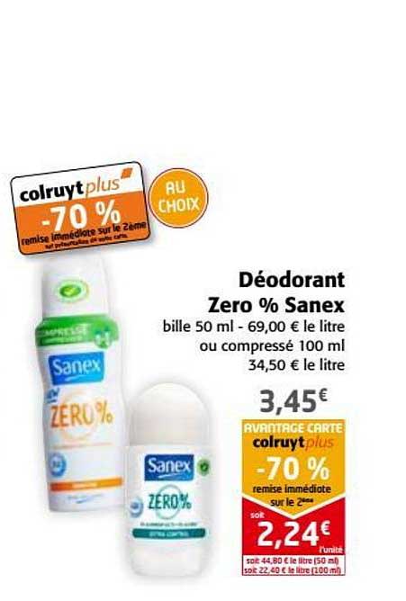 Déodorant Zero % Sanex