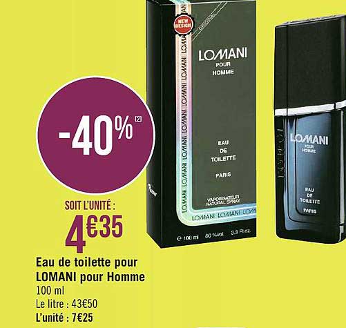 eau de toilette pour lomani pour homme