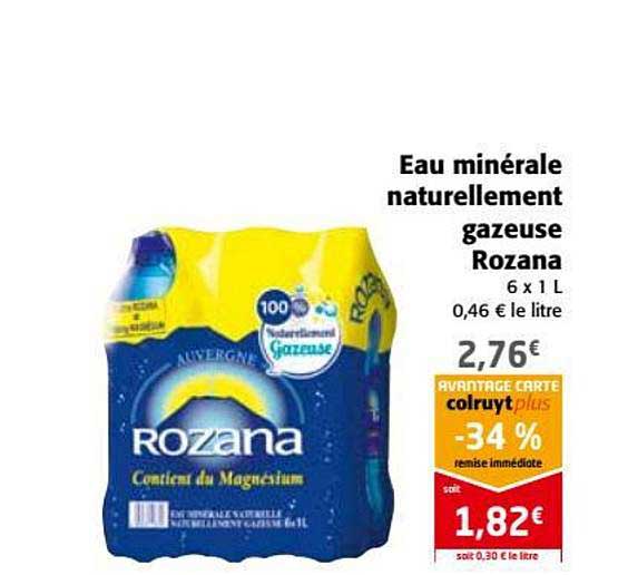eau minérale naturellement gazeuse rozana