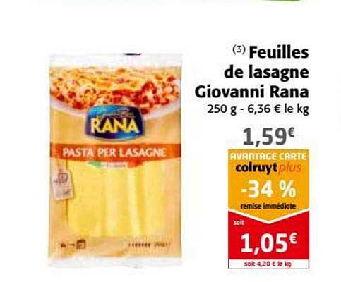 feuilles de lasagne giovanni rana