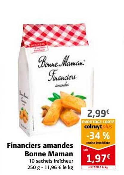 financiers amandes bonne maman