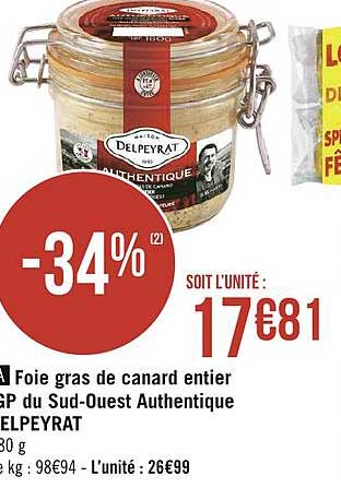 foie gras de canard entier igp du sud-ouest authentique delpeyrat