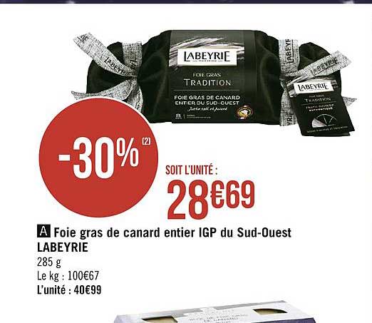 Foie Gras De Canard Entier Igp Du Sud-ouest Labeyrie