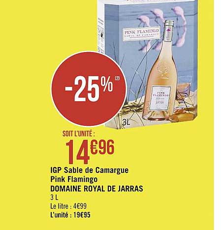 Igp Sable De Camargue Pink Flamingo Domaine Royal De Jarras