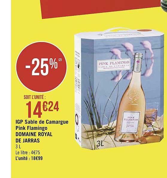 igp sable de camargue pink flamingo domaine royal de jarras