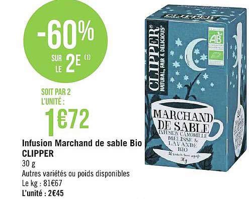 infusion marchand de sable bio clipper