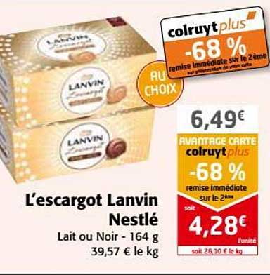 l'escargot lanvin nestlé