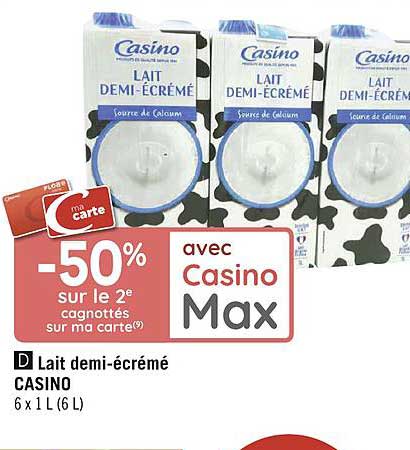 lait demi-écrémé casino