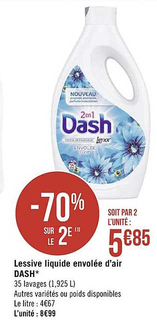 lessive liquide envolée d'air dash