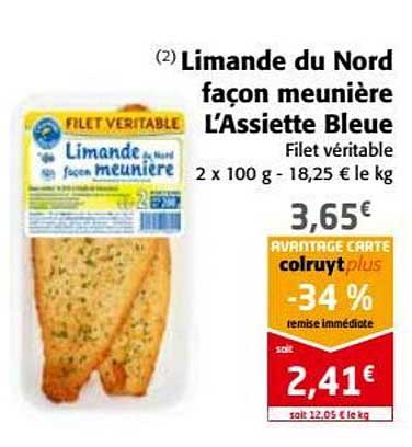 limande du nord façon meunière l'assiette bleue