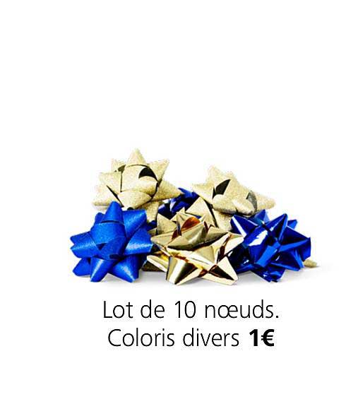 Lot De 10 Nœuds Coloris Divers