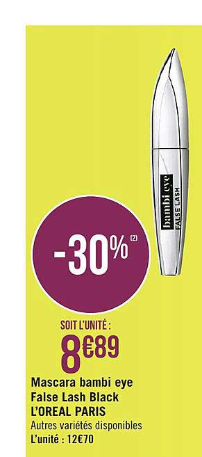 mascara bambi eye false lash black l'oréal paris
