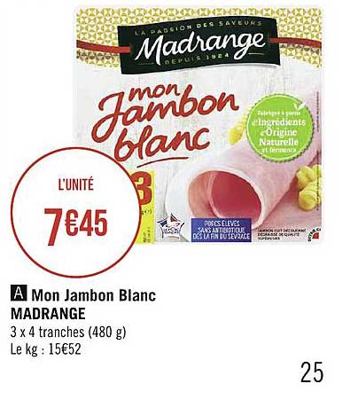 mon jambon blanc madrange