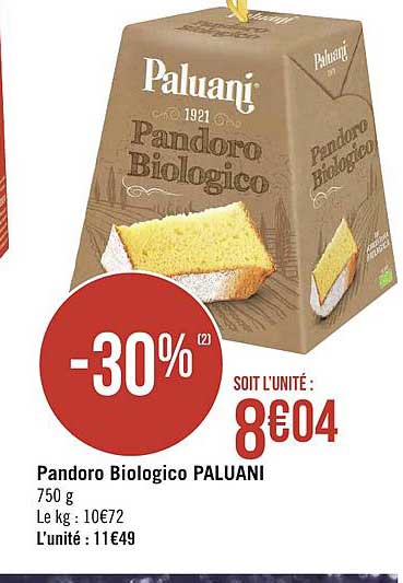 pandoro biologico paluani