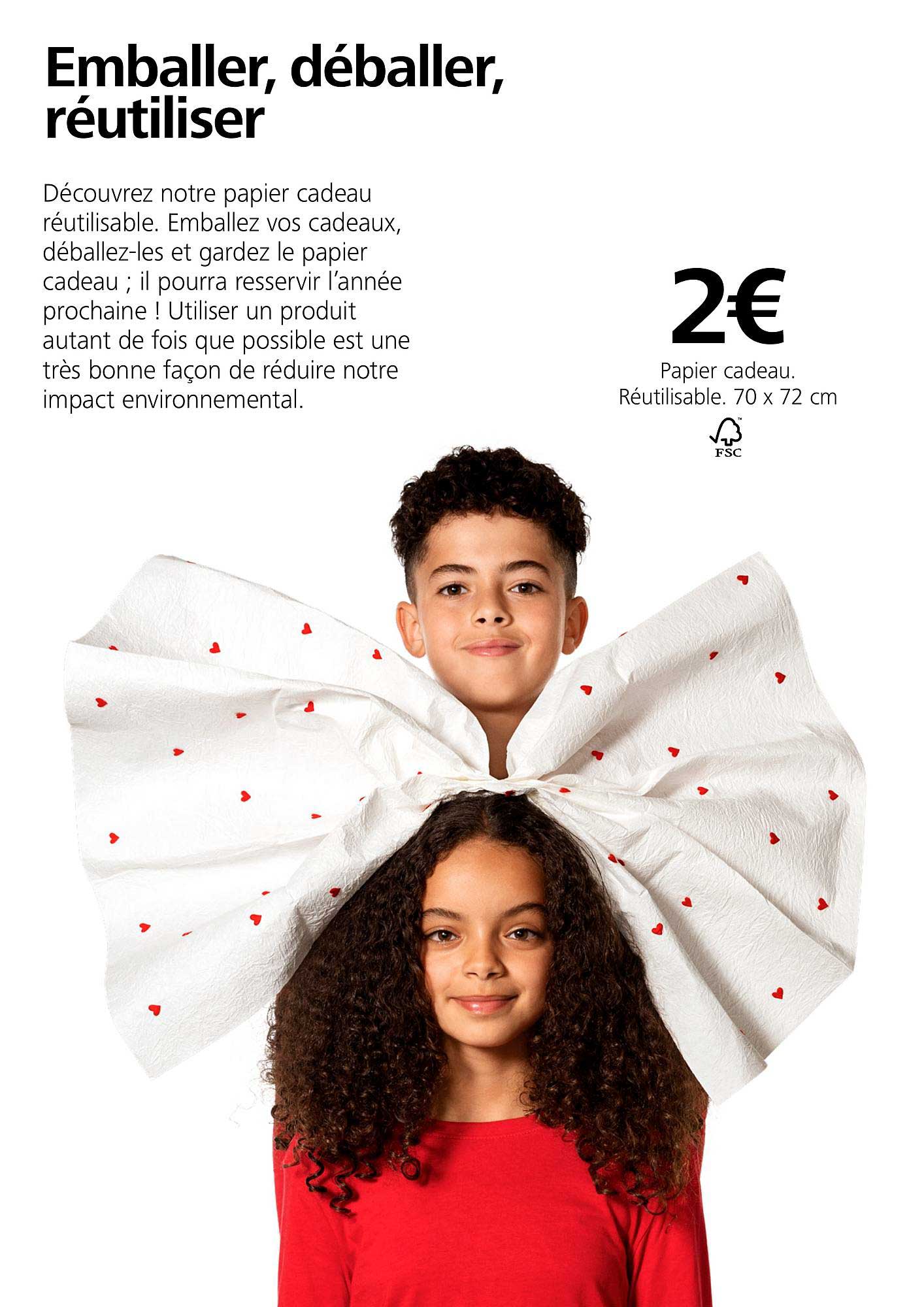 Papier Cadeau Réutilisable 70 X 72 Cm