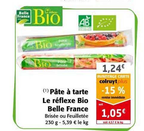 pâte à tarte le réflexe bio belle france