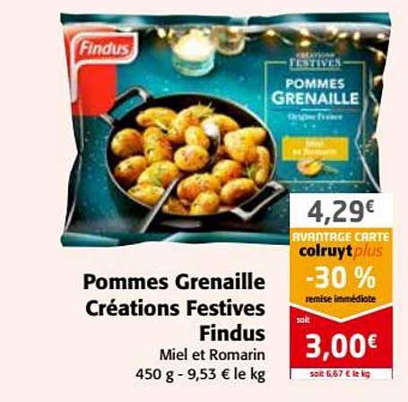 pommes grenaille créations festives findus
