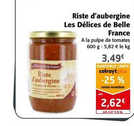riste d'aubergine les délices de belle france
