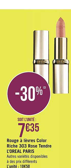 Rouge à Lèvres Color Riche 303 Rose Tendre L'oréal Paris
