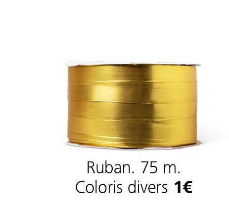 ruban. 75 m coloris divers