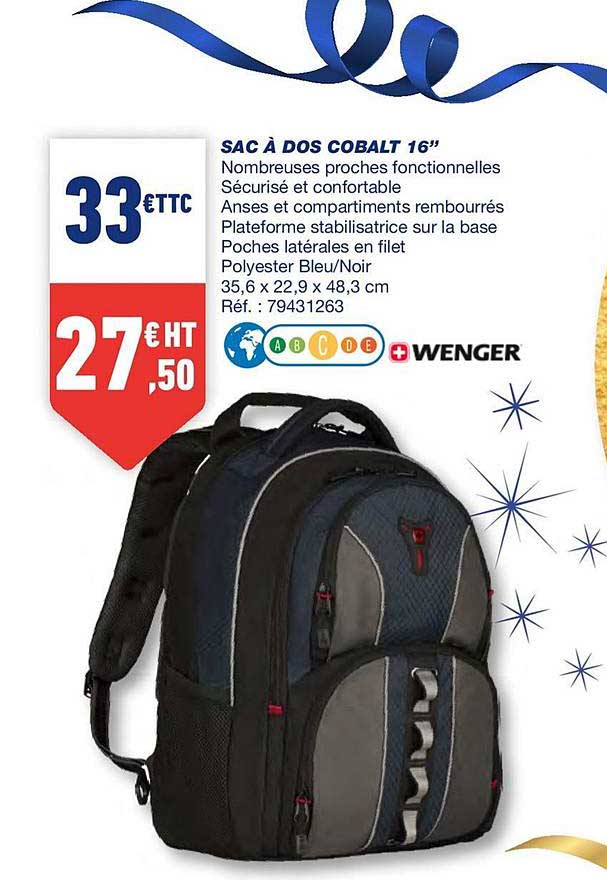 sac à dos cobalt 16" wenger