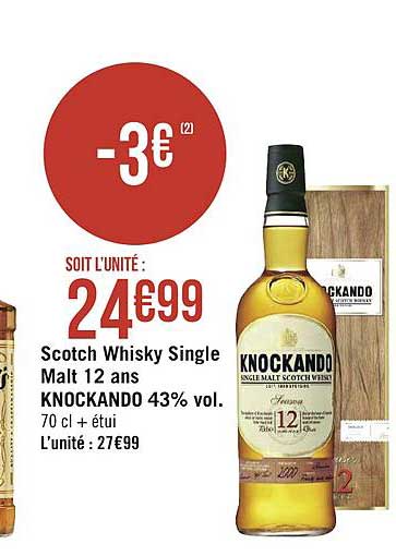 scotch whisky single malt 12 ans knockando 43% vol.