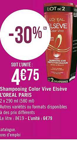Shampooing Color Vive Elsève L'oréal Paris
