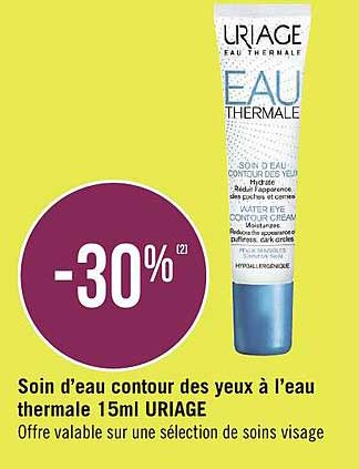 soin d'eau contour des yeux à l'eau thermale 15ml uriage