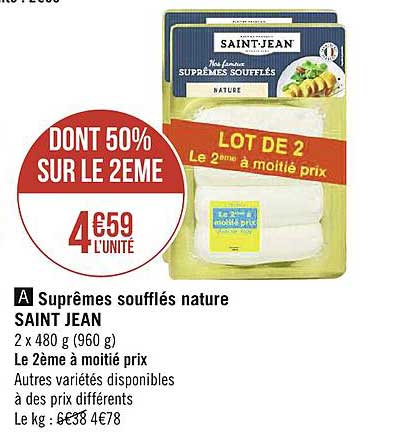 suprêmes soufflés nature saint jean