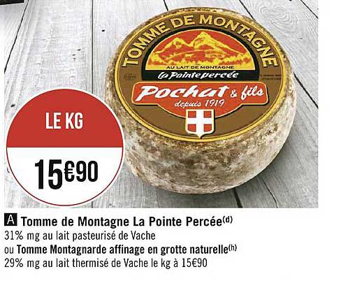 tomme de montagne la pointe percée ou tomme montagnarde affinage en grotte naturelle