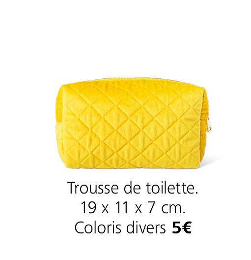 trousse de toilette 19 x 11 x 7 cm coloris divers
