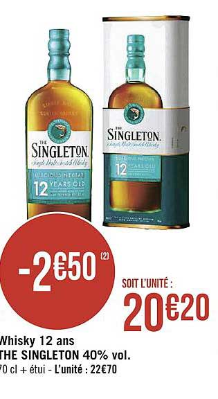 whisky 12 ans the singleton 40% vol.