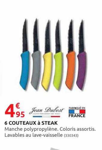 6 couteaux à steak jean dubost