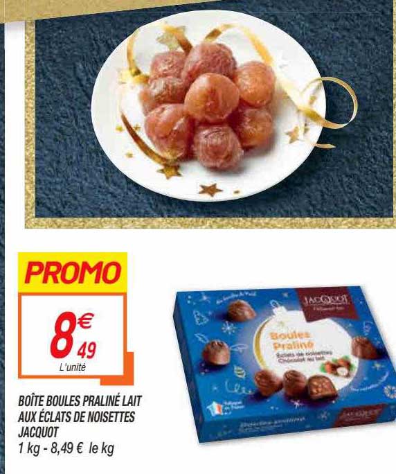 Boîte Boules Praliné Lait Aux éclats De Noisettes Jacquot