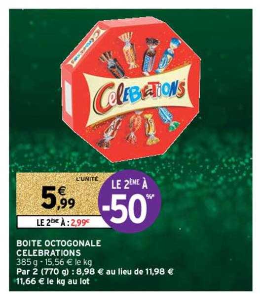 boîte octogonale célébrations