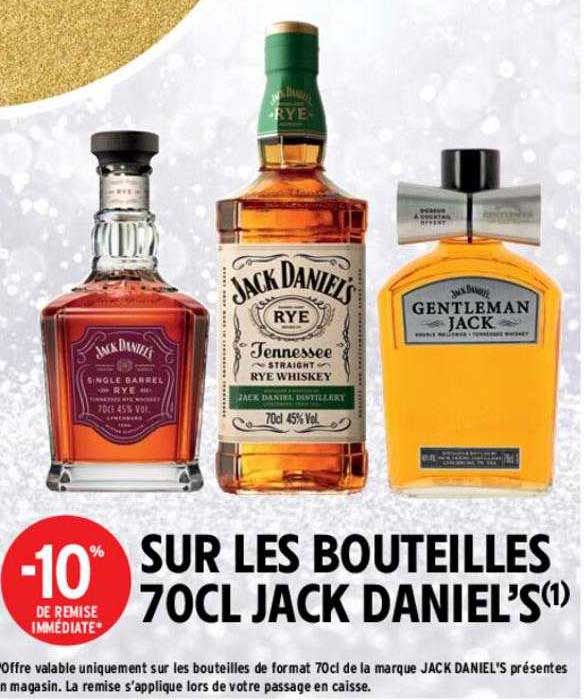 bouteilles 70cl jack daniel's