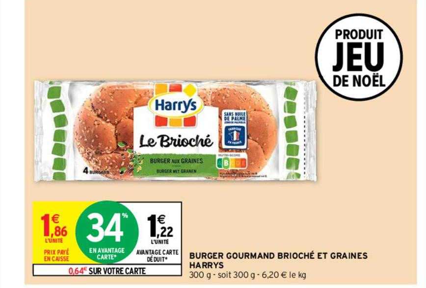 burger gourmand brioché et graines harry