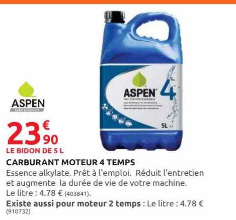 carburant moteur 4 temps aspen
